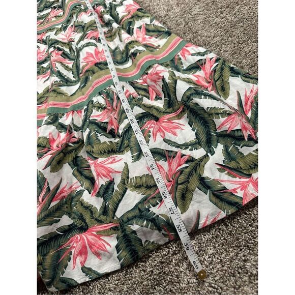 NWT Loft Paradise Tiered Maxi Dress Linen Tropical Leaf Floral Print Long 16 - Picture 11 of 13